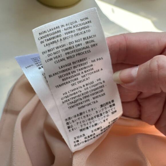 Stella McCartney Eva 100% Silk Muted Pink 3/4 Button Long Sleeve Blouse 42 / M - Picture 13 of 15